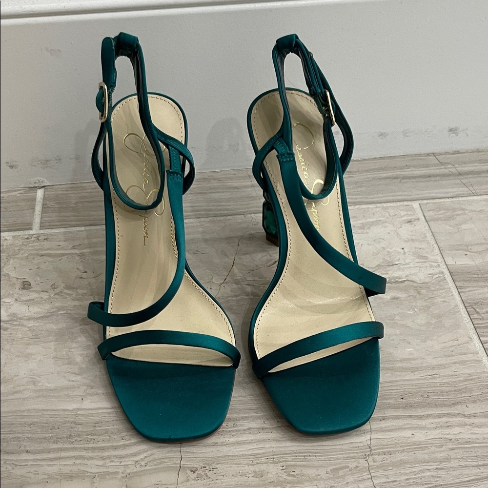 Jessica Simpson Teal Strappy Heels